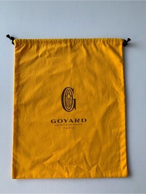 Goyard Yellow dust bag with  Drawstring Size 14x17”